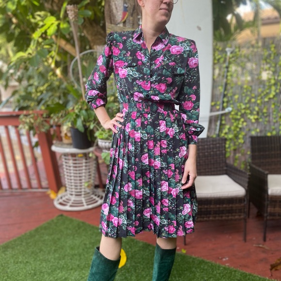 Leslie Fay | Dresses | Leslie Fay Vintage Floral Dress | Poshmark